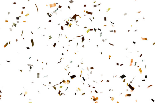 3d render of color confetti party celebration