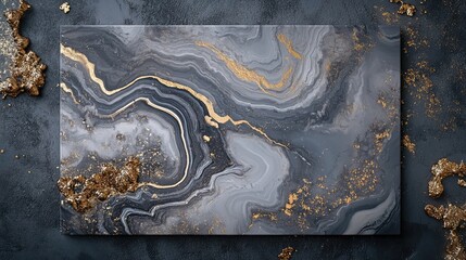 Poster - Luxurious marble-textured design for high-end occasions or messages