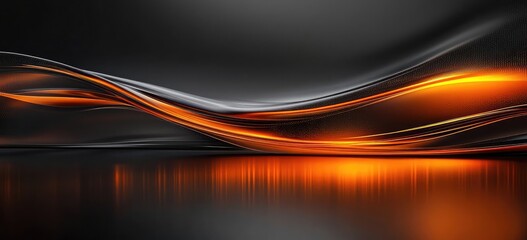 Poster - Modern minimalist designs with glowing abstract lines and forms