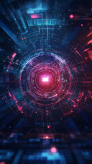 Aufkleber - Digital network sphere glowing with interconnected pathways, representing technological connectivity and neural innovation