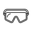 © Waliul - safety goggles icon, safety goggles line art - simple line art of safety goggles, perfect for safety goggles logos and icons