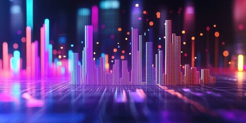 Aufkleber - Market share percentage bar chart, with vivid colors and clean lines, creating a professional finance infographic.