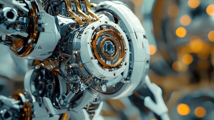 Fototapete - Detailed macro image of a micro-robot featuring an intricate design that highlights advanced miniaturization technology.