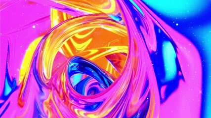 Poster - 3D rendering Abstract Color Vortex animation
