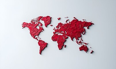Poster - Pastel Minimalism, a serene world map design featuring soft colors and clean lines, evoking tranquility and simplicity in global representation