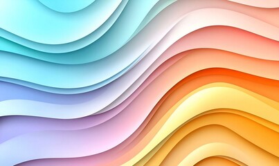 Poster - Soft pastel gradient backdrop, serene minimalist design, soothing colors blend harmoniously, creating a tranquil and elegant atmosphere.