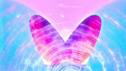 Poster - 3D rendering Abstract Curves and Colors animation