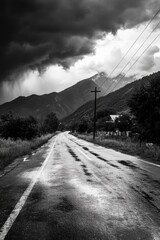 Wall Mural - Mountainous Road Landscape