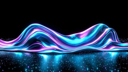 Poster - Dynamic Flow, an abstract design featuring vibrant colors and fluid shapes that evoke a sense of movement and creativity.