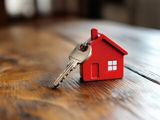 Canvas Print - House Key on Wooden Table