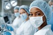 © Ivan - Confident african american surgeon wearing surgical mask in operating room