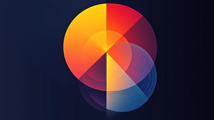 Abstract colorful circle infographic design, dark background