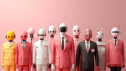 Poster - Avatars in a vibrant digital realm, seamlessly shifting forms, embodying creativity and transformation in a captivating visual narrative.