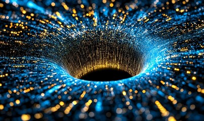 Poster - Dynamic data surge, vibrant numbers burst forth, representing innovation and technology in a visually striking explosion of information.