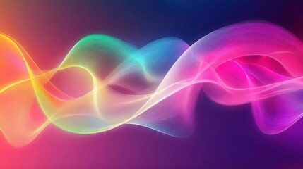 Poster - Abstract colorful wave flowing smoothly.