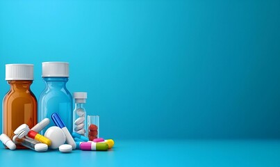 Poster - Colorful Infographic on Pharmacy Trends, vibrant graphics illustrating medication statistics, health tips, and industry insights for easy understanding