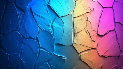 Poster - Vibrant Gradient Illumination, a dynamic blend of colors cascading over a textured surface, creating a mesmerizing visual experience.