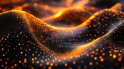 Poster - Digital landscape illuminated by cybersecurity shield protecting data flow