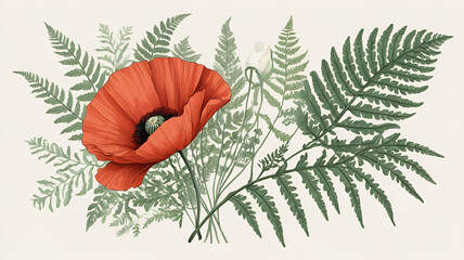  red poppy flower