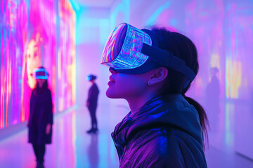 Poster - Discover a vibrant virtual museum with immersive couple avatars