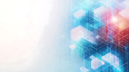 Abstract digital network city backdrop