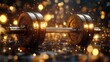 © Татьяна Креминская - Glittering Dumbbell with Metallic Highlights