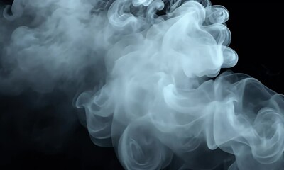 Wall Mural - ethereal wisps of smoke swirling against a dark background, creating a mystical atmosphere for artis
