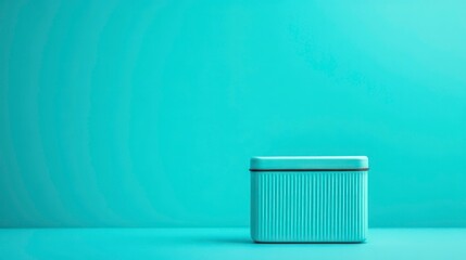 Aufkleber - Teal rectangular box on teal background.