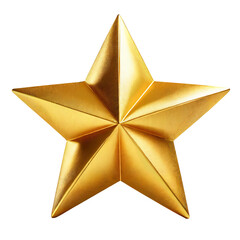 Wall Mural - Golden 3d star isolated 