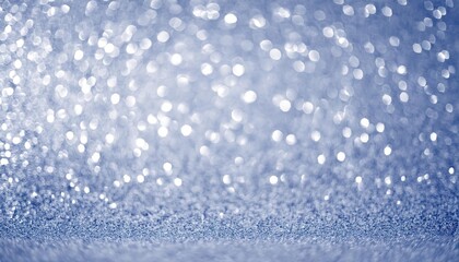 Aufkleber - shimmering silver and blue bokeh background with sparkling light reflections, perfect for elegant festive or winter designs