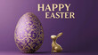 © Hashim - Happy Easter poster. Easter Celebrations art. Bunny and Eggs concept. A season of new beginnings.
