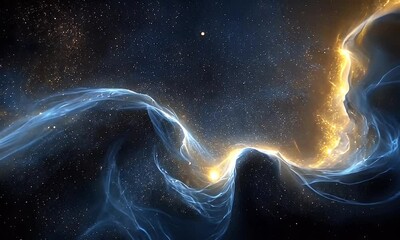 Wall Mural - A mesmerizing cosmic scene showcasing swirling galaxies and vibrant stardust against a deep space backdrop