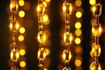 Wall Mural - A close-up shot of a chain of lights, ideal for use in decorative or promotional contexts