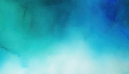 Poster - soft watercolor gradient in shades of blue, teal, and turquoise with abstract artistic texture, ideal for background, graphic design, and digital art projects

