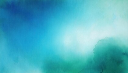 Poster - soft watercolor gradient in shades of blue, teal, and turquoise with abstract artistic texture, ideal for background, graphic design, and digital art projects

