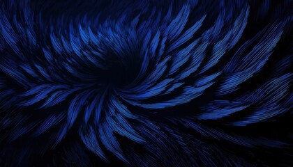 Poster - swirling blue abstract lines forming a dynamic vortex in a dark background, ideal for digital art, design, or texture use