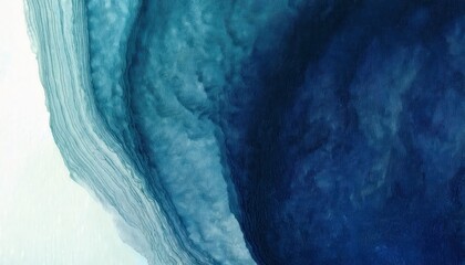 Poster - deep blue ocean meets icy shoreline in abstract aerial texture, perfect for modern backgrounds, digital art inspiration, and nature themed designs

