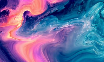 Wall Mural - Abstract colorful swirl pattern showcasing vibrant hues of pink, blue, and purple, ideal for backgrounds and designs