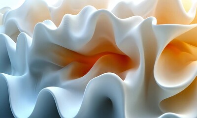 Wall Mural - Abstract wavy texture in soft pastel colors creating a serene background, ideal for design and artistic projects