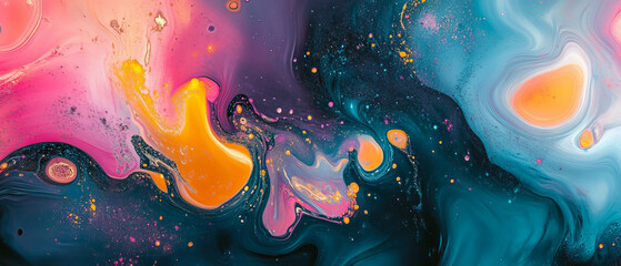 Poster - Fluid forms and smooth gradients create an engaging abstract composition