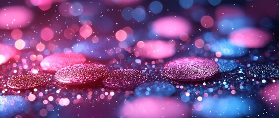 Cinematic pattern of soft bokeh lights weaving an enchanting visual texture
