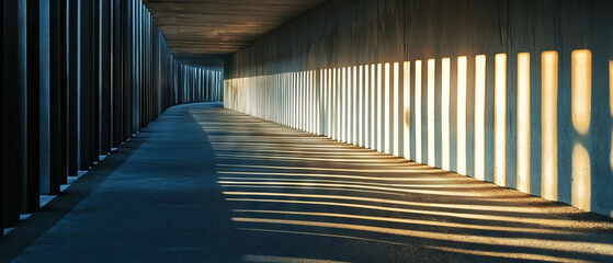 Aufkleber - exploring the interplay of light and shadow in an abstract pathway with contrasting textures