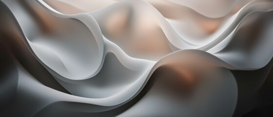 Poster - fluid forms create smooth gradients in an abstract composition showcasing texture and depth