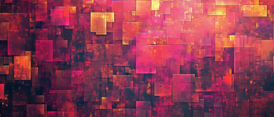Poster - Vibrant pixelated patterns create a striking digital background with abstract textures