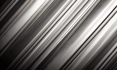 Wall Mural - abstract composition of sleek metallic stripes creating a dynamic visual flow, suitable for modern d