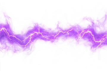Poster - A vibrant electric purple lightning bolt against a white background, creating a dynamic visual effect.