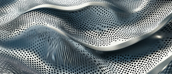 Poster - Expanded aluminum texture showcases lightweight, mesh-like pattern with intriguing waves