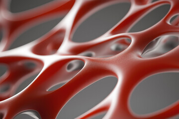 Poster - Exploring intricate patterns of a red and gray abstract design with unique textures