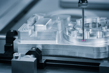 Poster - Quality control on milling CNC machine, coordinate measuring machine, Quality control machine