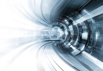 Poster - grey white abstract technology background high tech digital